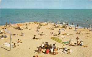 Rocky Point Long Island New York 1961 Greetings Postcard A Sunny Beach