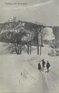 Mountaineering Germany Brunnstein peak winter sledge 1914