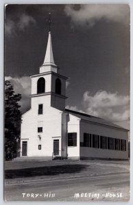 1961 Church Troy Hill White Church Cathedral Meeting House Real Photo RPPC