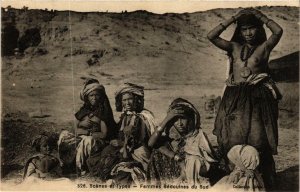 PC CPA Femmes Bedouines du Sud North Africa FEMALE ETHNIC NUDE (a10368)