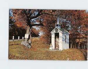 Postcard Smallest Church In The World, Wiscasset, Maine