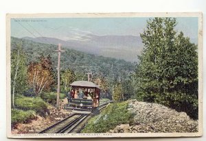 Approaching The Summit, Mount Tom Railway Massachusetts, Used 1915 Flag Cancel
