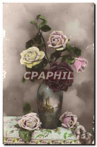 Old Postcard Fantasy Flowers