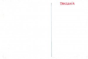 HANDCRAFTED CONTINENTAL SIZE POSTCARD TANZANIA 