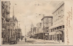 Allentown PA Hamilton Street looking West c1906 Albertype Postcard G55