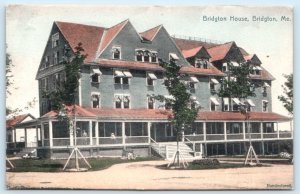 BRIDGTON, Maine ME ~ Handcolored BRIDGETON HOUSE Hotel 1910s Rotograph Postcard