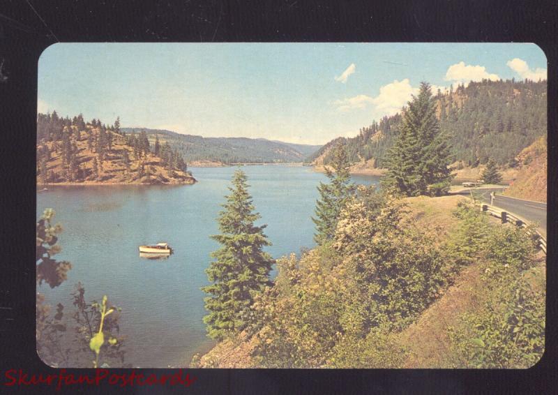 LAKE COEUR D'ALENE IDAHO BEAUTY BAY VINTAGE POSTCARD