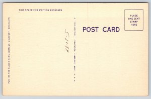 Gulfport Mississippi~The Community House Exterior View~Vintage Linen Postcard