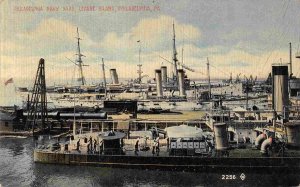 Philadelphia US Navy Yard Ships League Island Pennsylvania 1913 postcard