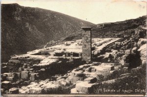 Greece Delphi Temple of Apollo Vintage Postcard C170