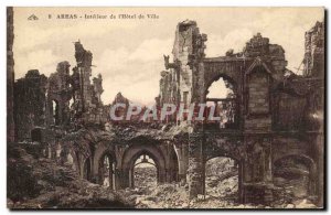 Old Postcard From Arras Interior & # 39Hotel Town Militaria