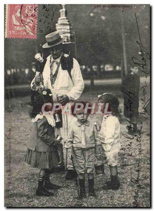 Old Postcard Drinkers The temperance Children TOP