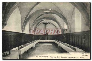 Old Postcard Dauphine Convent of the Grande Chartreuse The Refectory