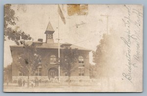 BRIDGETON NJ HIGH SCHOOL ANTIQUE REAL PHOTO POSTCARD RPPC