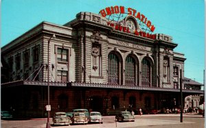 1950s Union Station Railway Terminal Denver Colorado Postcard