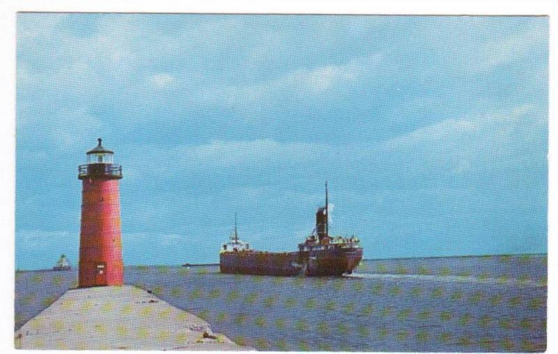 Lighthouse Entrance Milwaukee Harbor Wisconsin 1960s 