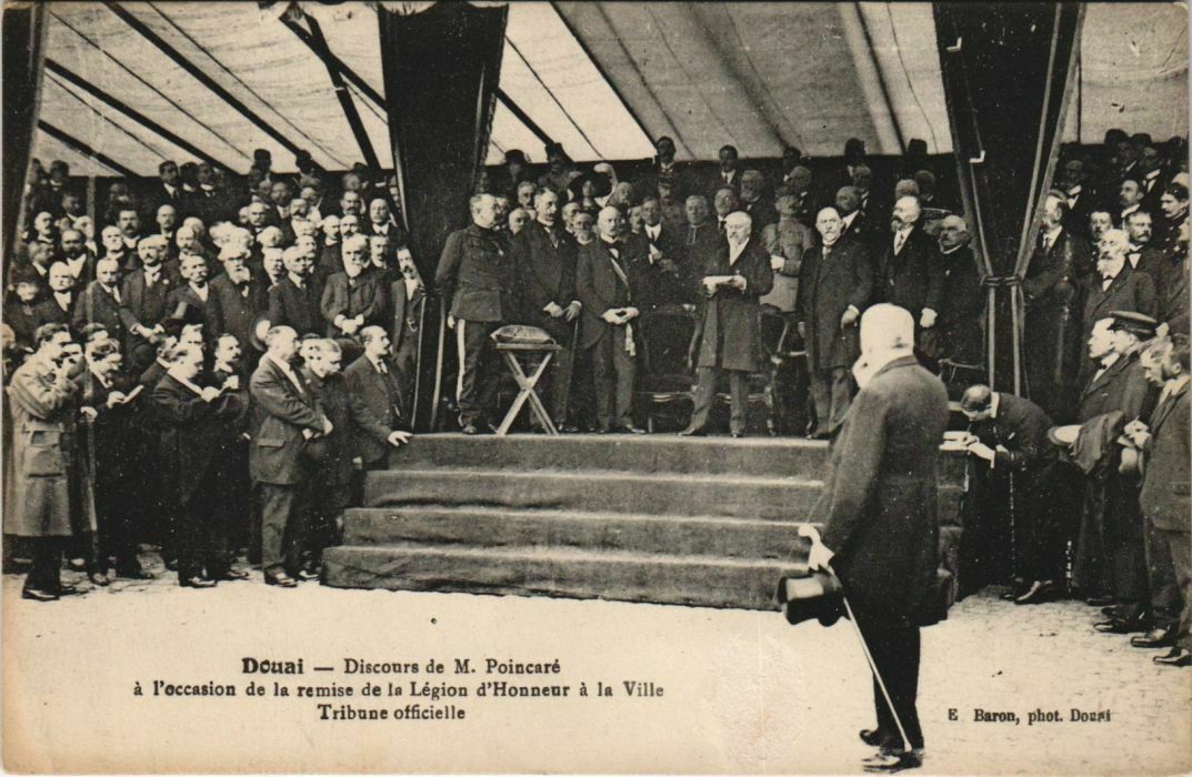 Cpa Douai Discours De M Poincare Hippostcard
