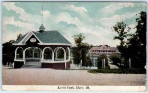 ELGIN, Illinois  IL   LORDS PARK  1912   Postcard