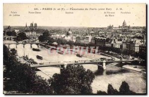 Postcard Old Paris Panorama of Paris East coast