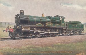 GWR Six Coupled Bogie Express Train Old Postcard