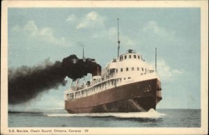 Owen Sound Ontario Steamship SS Norisle c1930s-40s Postcard