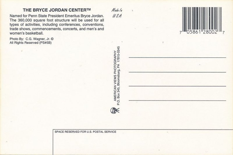 Bryce Jordan Center - Nittany Lions - Penn State College PA, Pennsylvania