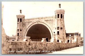 RPPC Real Photo Postcard - Daytona Beach, Florida - Band Shell