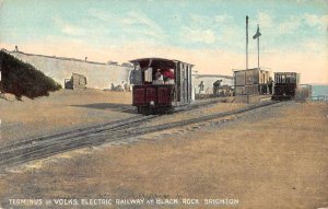 Brighton England Volks Electric Railway Black Rock Vintage Postcard AA7608