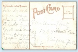 c1910 Harrisburg Pennsylvania Postcard Fleming Residence Bird's Eye View River