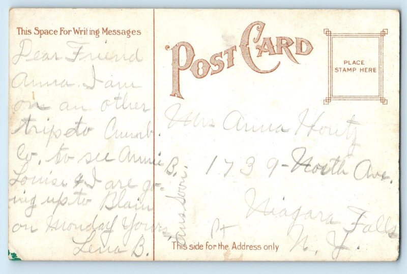 c1910 Harrisburg Pennsylvania Postcard Fleming Residence Bird's Eye View River