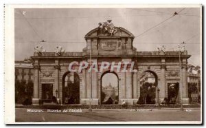 Old Postcard Madrid Puerta de Alcala