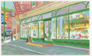 Greenlight Bookstore Brooklyn New York Book Shop Oil Painting Postcard