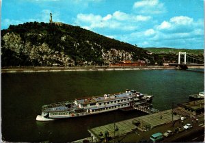 Budapest View With Mount Gellert Ship Vintage Postcard BS22