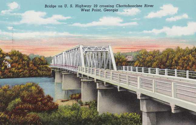 Chattahoochee River Bridge - West Point GA, Georgia