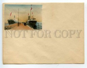 490627 JAPAN Yokohama port ships Vintage tinted COVER