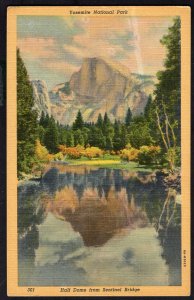 California Yosemite National Park Half Dome from Sentinel Bridge LINEN