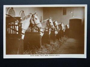 Royalty WINDSOR CASTLE State Stable Royal Mews c1930 RP Postcard by Raphael Tuck