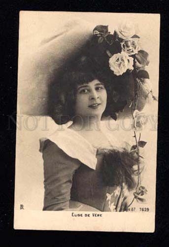 015983 Elise de VERE French OPERA Soprano SINGER vintage PHOTO