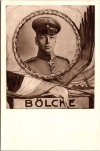 Mint Germany Aviation WW1 Fighter Aces Sanke PPC Postcard Pilot Oswald Bolcke