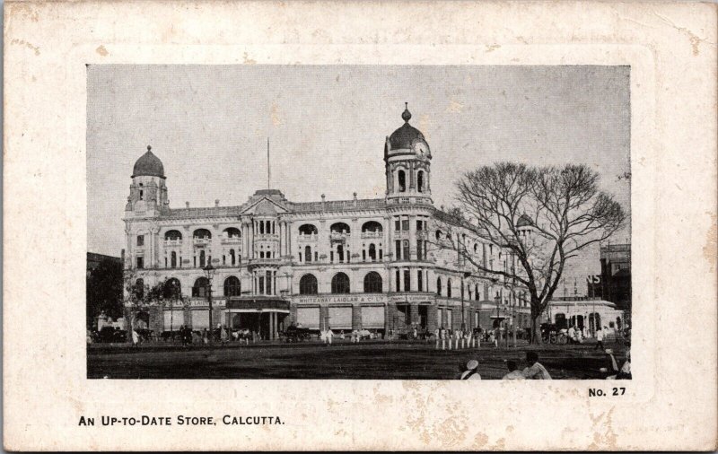 India An Up To Date Store Calcutta Vintage Postcard 09.58