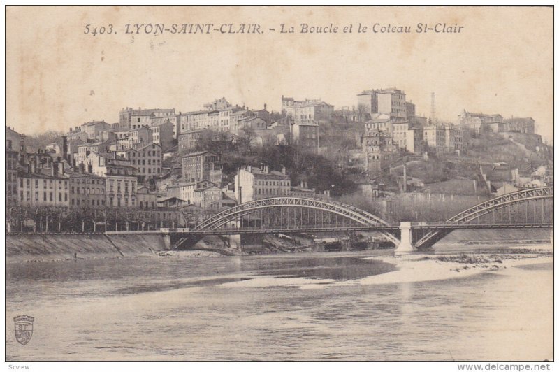 LYON-SAINT-CLAIR, La Boucle et le Coteau St. Clair, Bridge, Rhone-Alps, Franc...