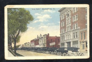 MARSHALLTOWN IOWA DOWNTOWN STREET SCENE OLD CARS ANTIQUE VINTAGE POSTCARD