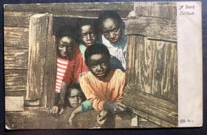 Mint Color Picture Postcard Black Americana A Dark outlook