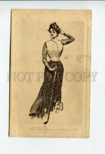 3156717 GOLF Play LADY Belle Vintage Pictorial Comedy postcard