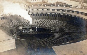 Maine Central 502 Train Getting Work Done In Spiral Real Photo Vintage Postcard