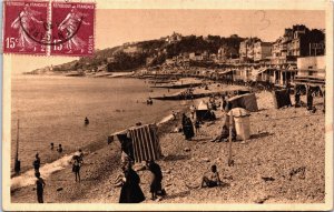 France Le Havre Seine-Inférieure Pointe de la Hève Plage Vintage Postcard C162