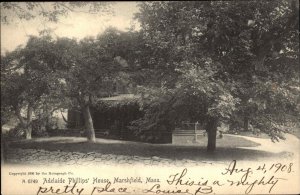 Marshfield Massachusetts MA Adelaide Phillips House Vintage Postcard