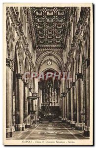 Postcard Old Naples Chiesa S Domenico Maggiore Interno