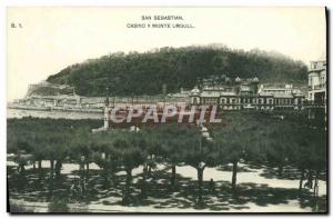 Postcard Old San Sebastian Casino and Monte Urgull