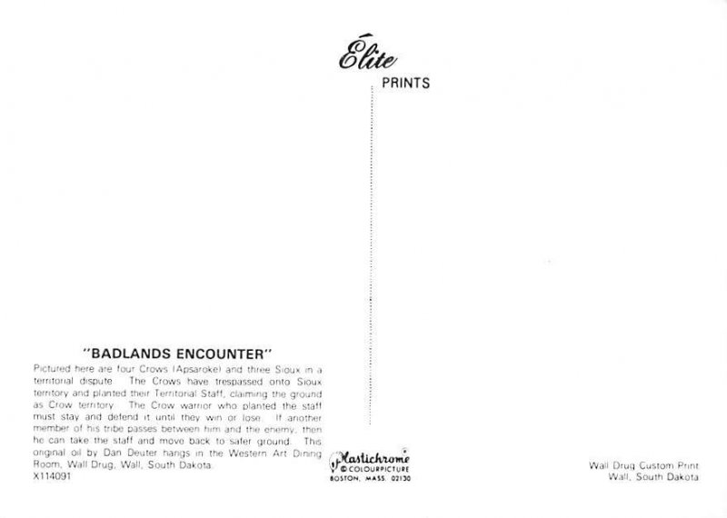 Badlands Encounter by Dan Deuter Western Art Gallery Dining Room of Wall Drug...